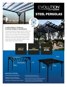 Evolution Steel Pergolas Sales Sheet